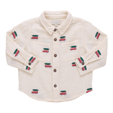 Load image into Gallery viewer, Pink Chicken Tree Farm Embroidery Jack Shirt