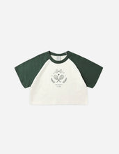 Load image into Gallery viewer, Rylee + Cru Raglan Crop Tee and Green Track Shorts- Racquet Club