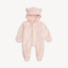 Load image into Gallery viewer, Magnetic Me Minky Bear Footie- Pink Blossom