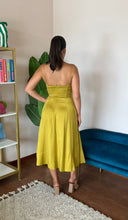 Load image into Gallery viewer, ASTR The Label Celina Checkered Midi Dress- Chartreuse