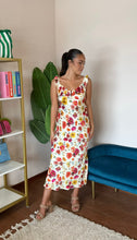 Load image into Gallery viewer, ASTR The Label Zoie Floral Satin Ruffle Dress- Cream Multi Floral