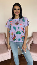 Load image into Gallery viewer, Queen of Sparkles Cactus Lavender Tee
