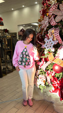 Load image into Gallery viewer, Queen of Sparkles Pink Mahjong Christmas Tree Sweatshirt