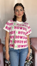 Load image into Gallery viewer, Queen of Sparkles Howdy Y&#39;all Colorblock Tee
