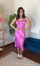 Load image into Gallery viewer, ASTR The Label Enola Satin Smocked Midi Dress- Pink