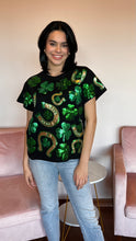 Load image into Gallery viewer, Queen of Sparkles St. Patricks Black Tee

