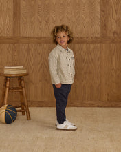 Load image into Gallery viewer, RYLEE + CRU CHORE COAT-NAVY PINESTRIPE
