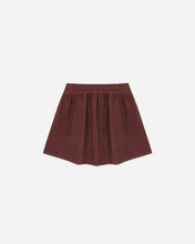 Load image into Gallery viewer, RYLEE + CRU BUTTON FRONT MINI SKIRT-BURGUNDY