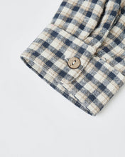 Load image into Gallery viewer, RYLEE + CRU COLLARD LONG SLEEVE SHIRT-NAVYCHECK