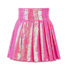 Load image into Gallery viewer, Lola + The Boys Shimmer Sequin Skirt- Pink