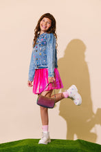 Load image into Gallery viewer, Lola + The Boys Shimmer Sequin Skirt- Pink