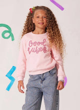 Load image into Gallery viewer, Lola + The Boys Sparkling Good Vibes Sweatshirt