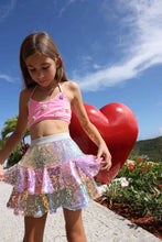 Load image into Gallery viewer, LOLA + THE BOYS SEQUIN OMBRE RUFFLE SKIRT