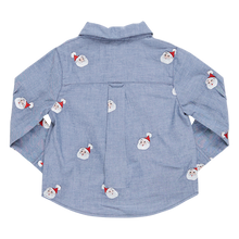 Load image into Gallery viewer, Pink Chicken Santa Embroidery Jack Shirt

