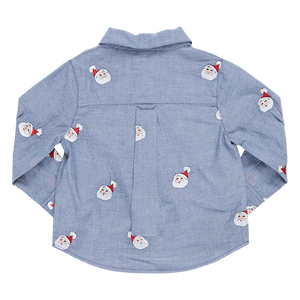 Pink Chicken Santa Embroidery Jack Shirt
