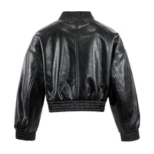 Load image into Gallery viewer, Lola + The Boys Rockstar Studded Vegan Leather Bomber