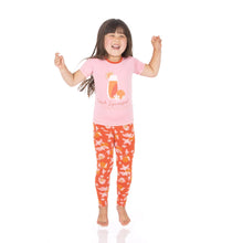 Load image into Gallery viewer, Kickee Pants Poppy Orange Blossom Graphic Tee Pajama Set
