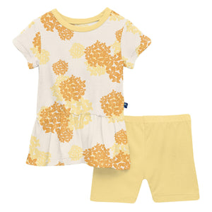Kickee Pants Wallaby Hydrangea Playtime Outfit Set