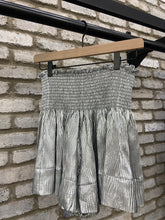 Load image into Gallery viewer, Queen of Sparkles Dark Silver Wavy Swing Shorts
