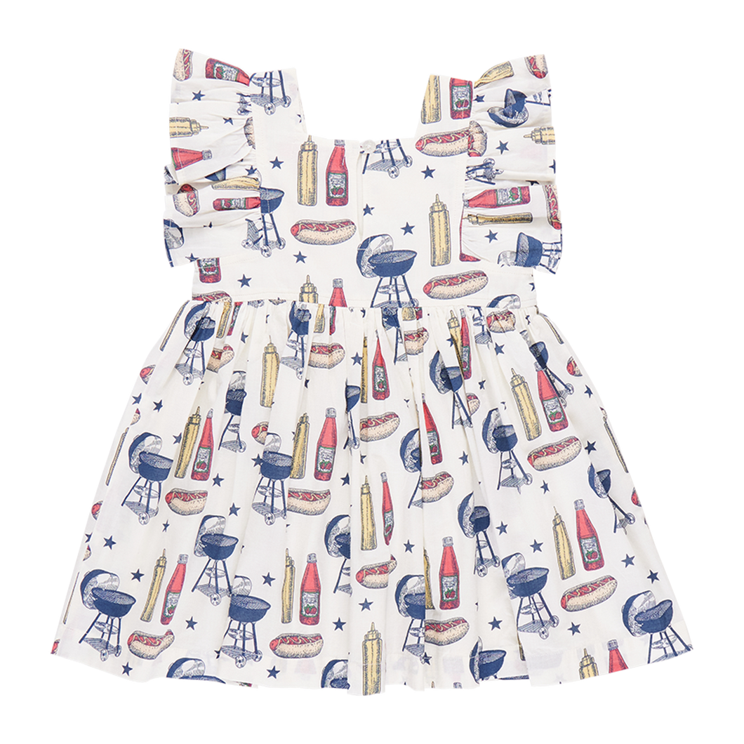 Pink Chicken Grilling Out Elsie Dress