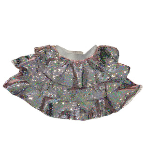 Lola & The Boys Sparkle Tiered Mini Skirt