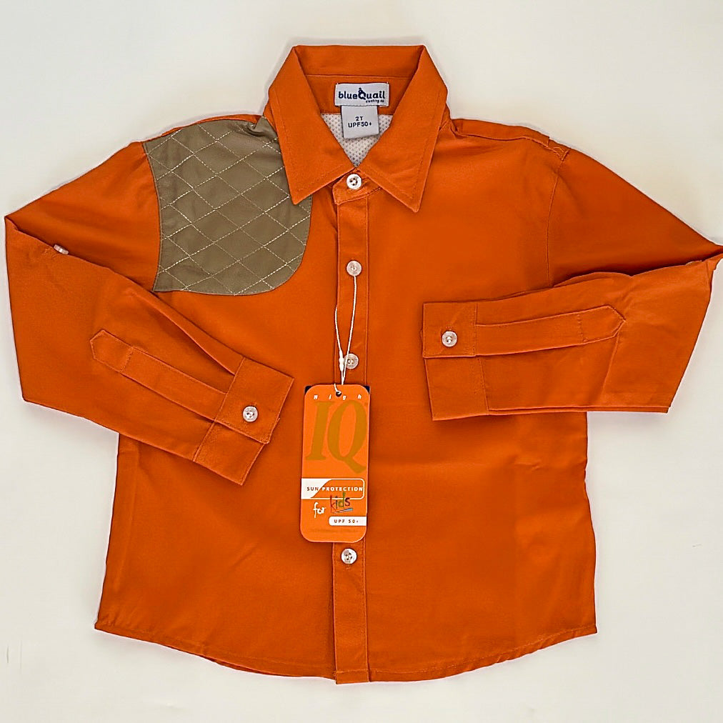 BlueQuail Blaze Orange & Khaki Long Sleeve Shirt