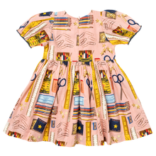 Load image into Gallery viewer, Pink Chicken School Supplies Hermione Dress
