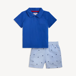 MAGNETIC ME SEERSUCKER STRIPE TEE AND SHORT SET