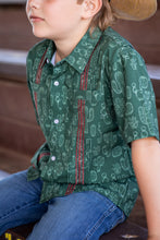 Load image into Gallery viewer, BlueQuail Feliz Navidad Short Sleeve Guayabera
