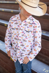 BlueQuail Grand Entry Pearl Snap Long Sleeve Shirt