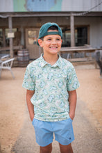 Load image into Gallery viewer, BlueQuail Trail Map Camo Polo Short Sleeve Shirt
