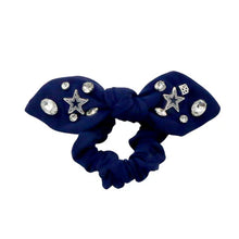 Load image into Gallery viewer, Brianna Cannon Dallas Cowboys Navy Logo Bow Scrunchie
