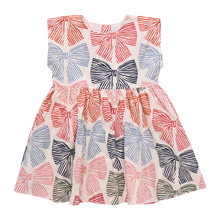 Load image into Gallery viewer, Pink Chicken Multi Striped Bows Adaline Dress
