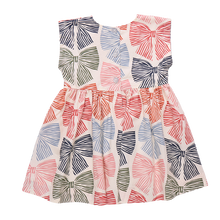 Load image into Gallery viewer, Pink Chicken Multi Striped Bows Adaline Dress
