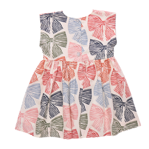 Pink Chicken Multi Striped Bows Adaline Dress