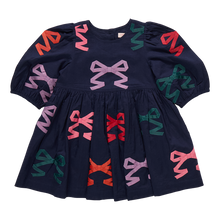 Load image into Gallery viewer, Pink Chicken Multi Bow Applique Brooke Dress
