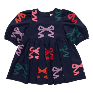 Pink Chicken Multi Bow Applique Brooke Dress