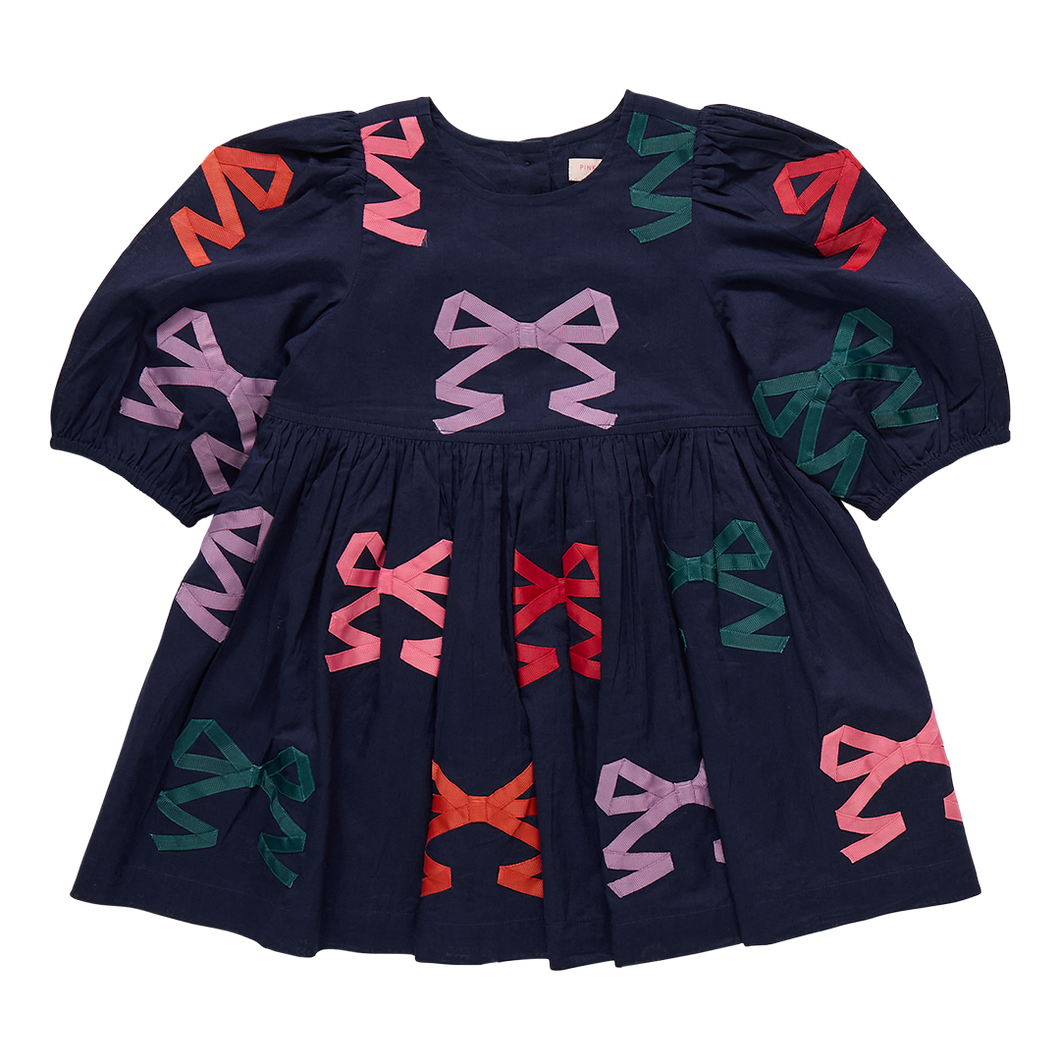 Pink Chicken Multi Bow Applique Brooke Dress