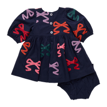 Load image into Gallery viewer, Pink Chicken Multi Bow Applique Brooke Dress Set
