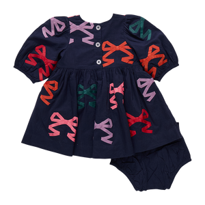 Pink Chicken Multi Bow Applique Brooke Dress Set