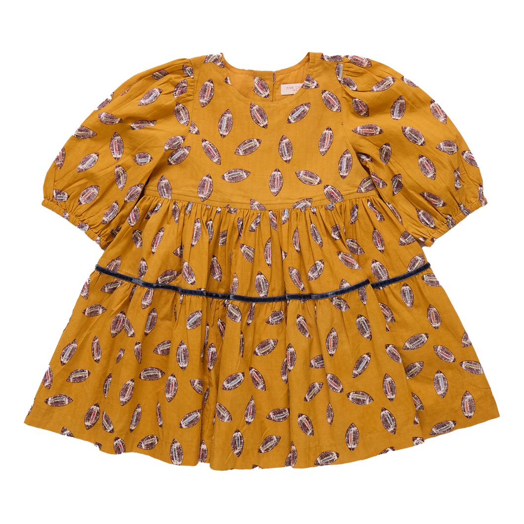 Pink Chicken Flying Footballs Maribelle Dress