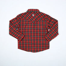 Load image into Gallery viewer, BlueQuail Holiday Plaid Pearl Snap Long Sleeve Flannel Shirt
