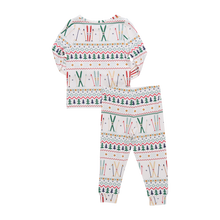 Load image into Gallery viewer, Pink Chicken Ski Fair Isle Bamboo PJ Set
