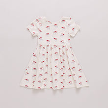 Load image into Gallery viewer, Pink Chicken Mini Santa Sunny Dress
