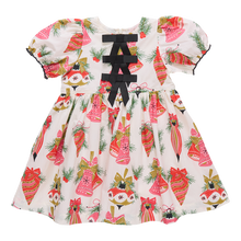 Load image into Gallery viewer, Pink Chicken Holly Bells Hermione Dress
