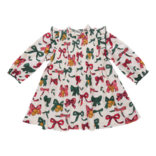 Load image into Gallery viewer, Pink Chicken Christmas Bows &amp; Bells Jaipur Dress
