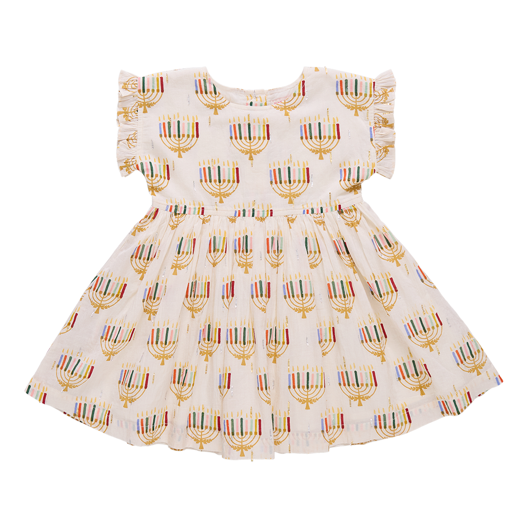 Pink Chicken Colorful Menorahs Adaline Dress