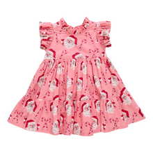 Load image into Gallery viewer, Pink Chicken Pink Candy Cane Santa Jennifer Dress
