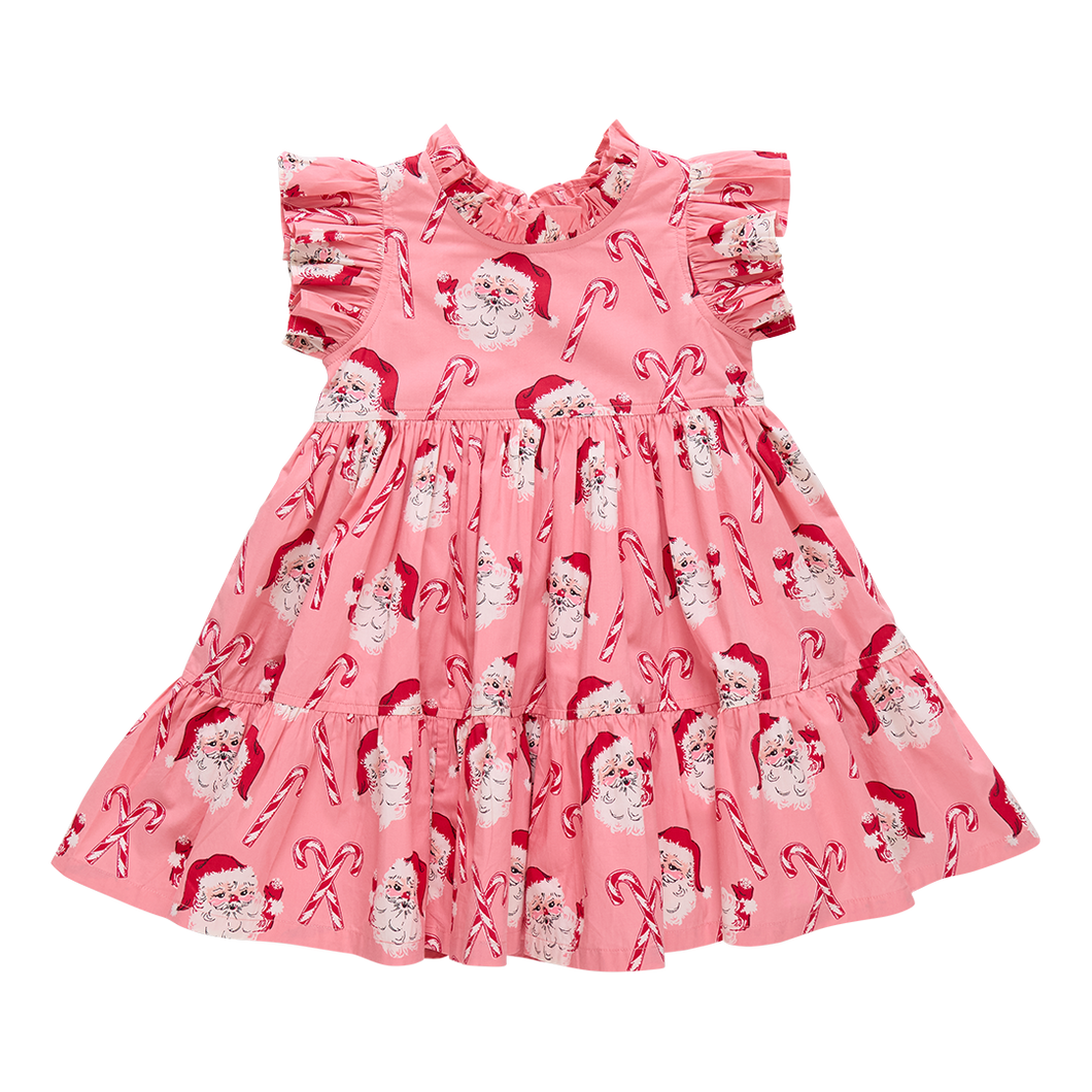 Pink Chicken Pink Candy Cane Santa Jennifer Dress