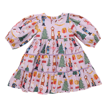 Load image into Gallery viewer, Pink Chicken Lavender Nutcracker Peachy Dress
